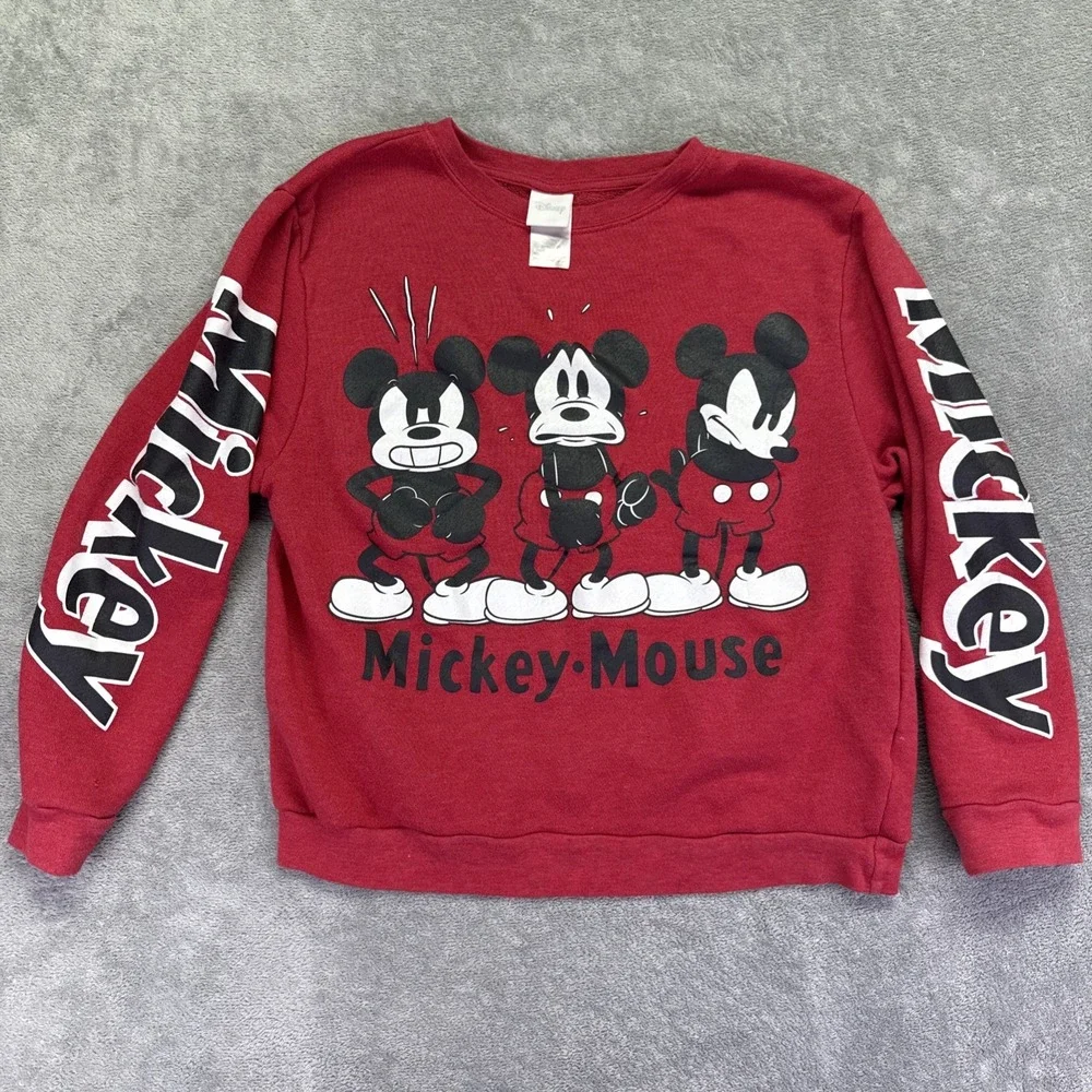 Vintage 90's Disney Mickey Mouse‎ Club Emotions Red Sweatshirt Sz XL (15/17)